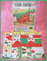 Image for Fun Farm Antique ca 1920s-1930s Diecut/Die-Cut Lithographed Paper Cutouts Village Diorama 24-piece Set/Kit in Original Packaging (COMPLETE & UNCUT) by The Dime Line/Reed & Associates, Inc. <b><span style='color:red'>*****FIRST CLASS SHIPPING INCLUDED – DOMESTIC ORDERS ONLY!*****</span></b><span style='color:purple'>